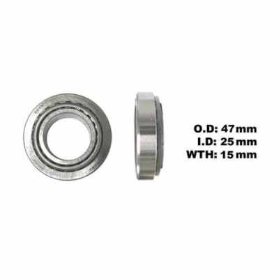 Headstock Taper Bearing 25x47mm/T 15mm For Kawasaki ZR 400 D Xanthus 92-95