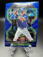 2022 Prizm Draft Picks Baseball Base BLUE Wave #PDP56 Henry Bolte - High School