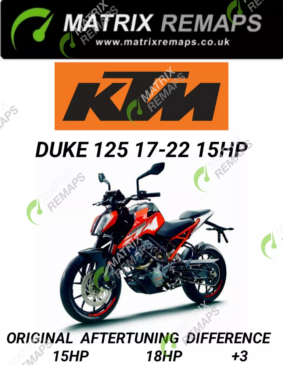KTM DUKE 125 17 22 ECU REMAP TUNING SERVICE REMAPPING UPGRADE