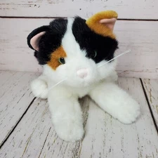 Dakin Calico Purrs Cat Kitten Plush Animal 10” Green Eyes 25199 Orange Black Toy