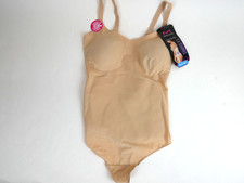 Maidenform Women's Thong Bodysuit Cool Comfort Small NEW Nude