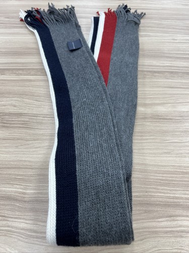 Tommy Hilfiger MEN'S Black, Blue, White, Maroon, Color Scheme Scarf EUC