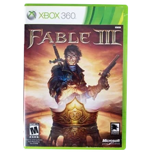 Fable III Microsoft Xbox 360 Video Game 3 Lionhead Studios Disc Case Manual  .