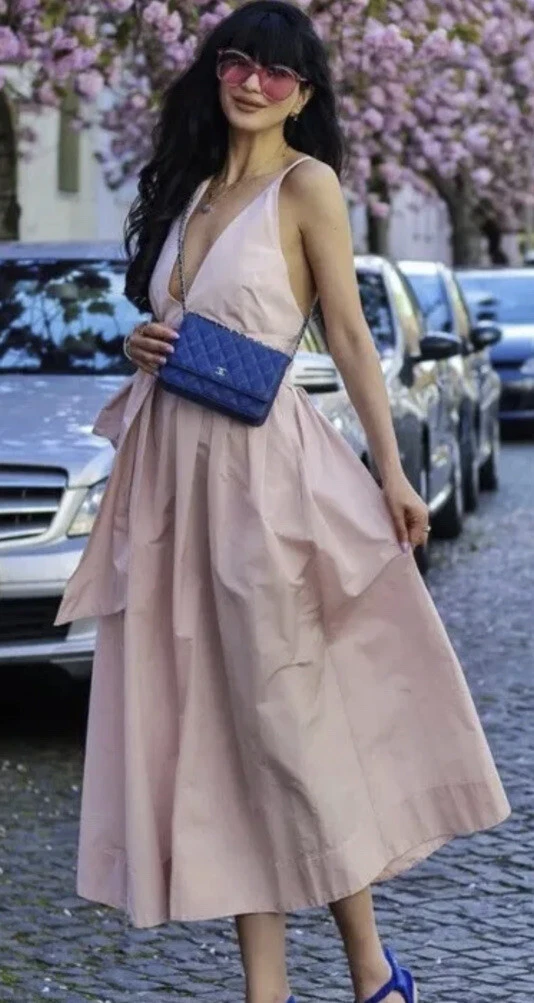 Pale pink midi dress uk cheap