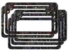 100% Real Forged Carbon Fiber Motorcycle License Plate Frame- 6 Colors Available