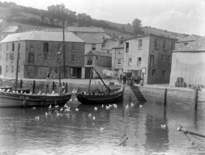 Mevagissey Harbour, Cornwall 1927 Old Photo