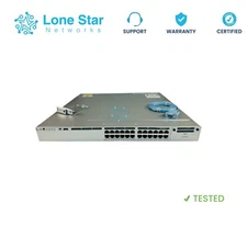 Cisco WS-C3850-24P-S 24-Port 10/100/1000 Gb Ethernet PoE+Switch-Same Day to Ship