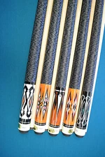 LOT OF 5 POOL CUES New 58'' Billiards Cue Stick #F Pool Cue Stick PLUS SHIPPING