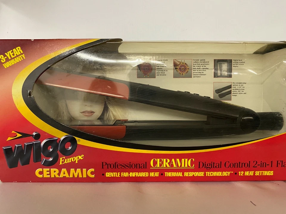 Wigo Cerámica Digital Plancha 2 en 1, Infrarrojo, Respuesta Térmica, Juego de 12 Calores Foto 2 de 4