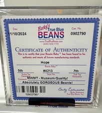 Ty Beanie Baby - Hope C.O.A. by True Blue Beans MWMT Museum Quality Style 4213