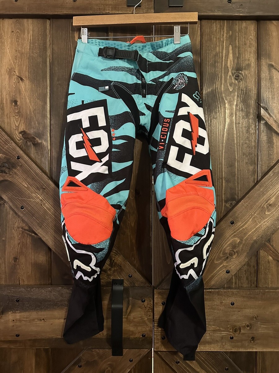 Fox Motocross 180 Vicious 2016 Pants Size Y28 (12-14) Aqua Orange