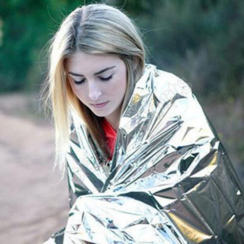 5x Manta Impermeable Supervivencia de Emergencia Camping Rescate Espacio Lámina Térmica - Imagen 5 de 5