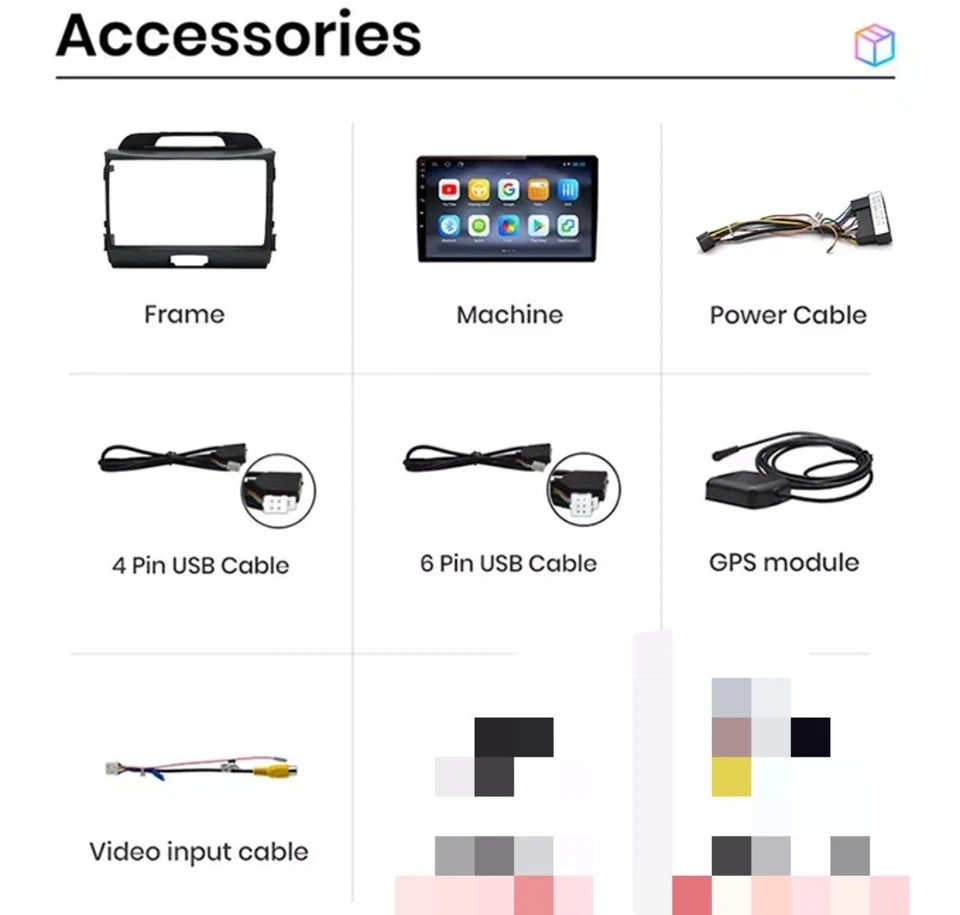 RADIO 2 DIN PER KIA SPORTAGE 3  BLUETOOTH USB WI-FI NAVIGATORE GPS 1/32 CARPLAY  - Immagine 4 di 4