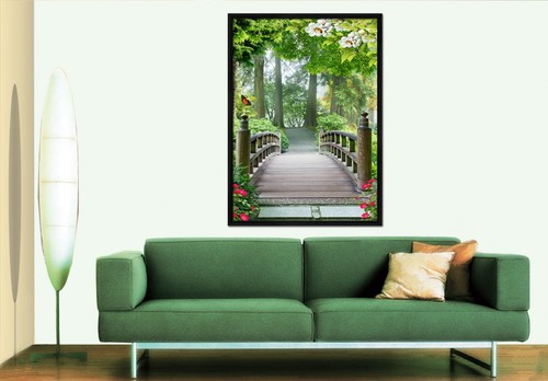3D Patio Bridge 677 Fake Framed Poster Home Decor Print Painting Unique Art  - Picture 2 of 11