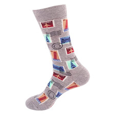Pair Men's and Women's Premium Combed Cotton Fashion Funky Design Dress Socks