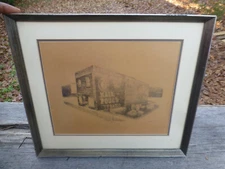 Antique Mail Pouch 11" x 9" Print under Anti Reflective Glass Frame Limited Ed.