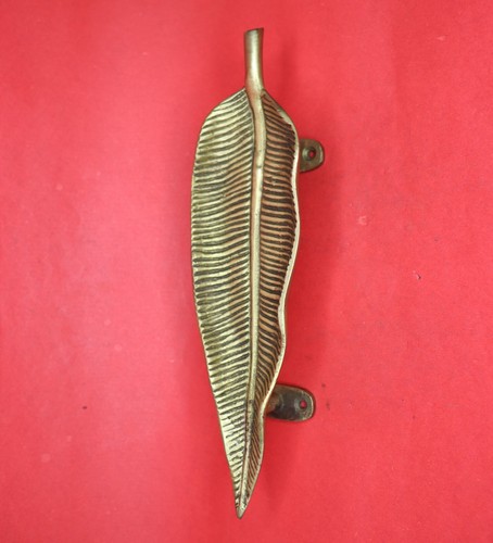 Leaf Shape Vintage Victorian Finish Handmade Brass Door Pull Handles Home Décor - Picture 8 of 12