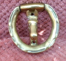 Piękna jakość mosiężna duża głowa konia do drzwi jeździeckich hak ścienny kołatka