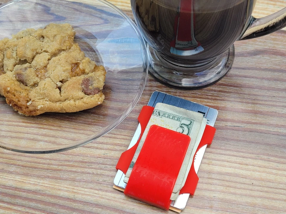 ¡NUEVO DISEÑO! Cartera minimalista patentada y primera vez no metálica (clip de dinero ancho) Foto 3 de 4