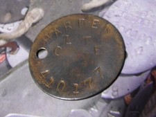 WW2 relic dogtag RAC RTR Dragoons -HARDEN 410177