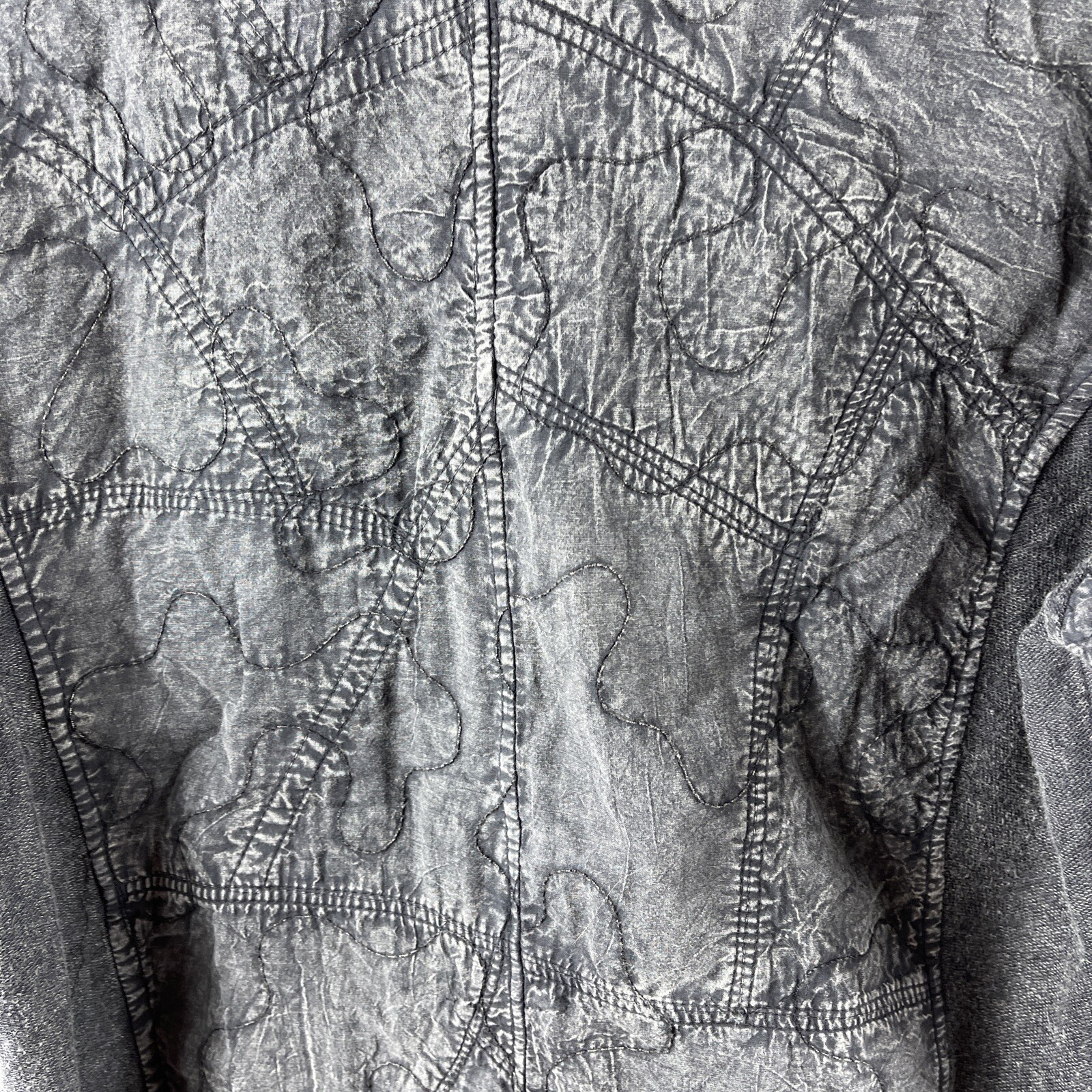 Unique Reversible Women's Gray Patterned Long Sle… - image 16