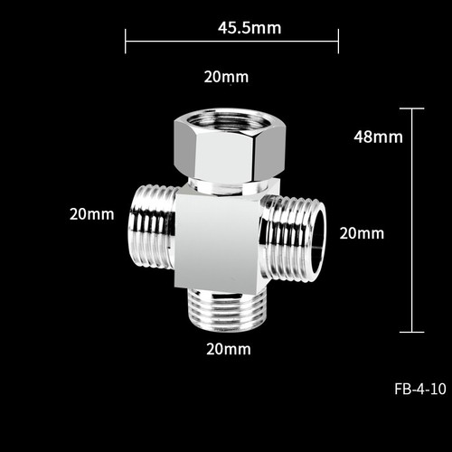 Solid Brass Male Female 1/2" Thread 3-Way 4 Way Connector Joint Pipe Fitting - Picture 17 of 18