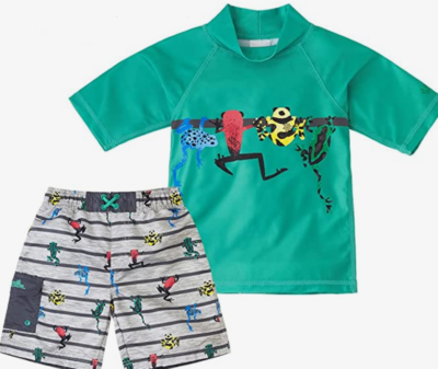 UV Skinz 2PC Swim Set Rash Guard Swim Trunks Boy UPF50 Multi 12