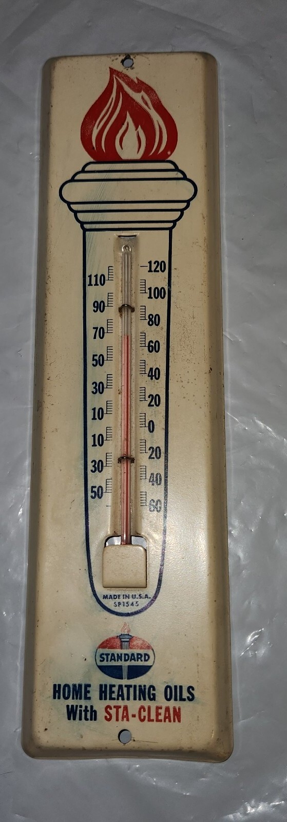 Vintage Standard Oil Home Heating Oil Sta-Clean Metal Advertising  Thermometer | eBay