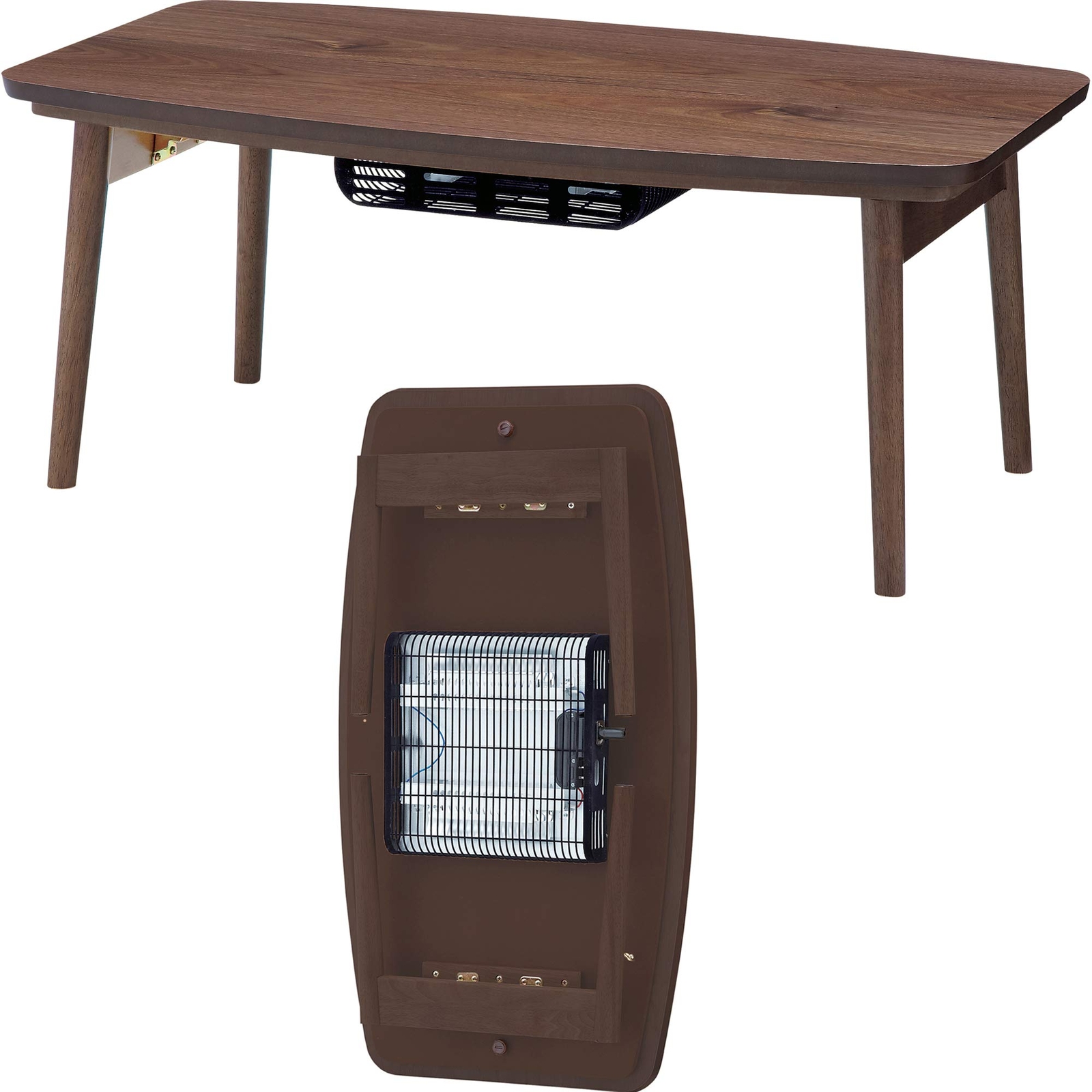 Azumaya+Wooden+Kotatsu+Heater+Table+Walnut+Brown+901WAL+From+Japan for