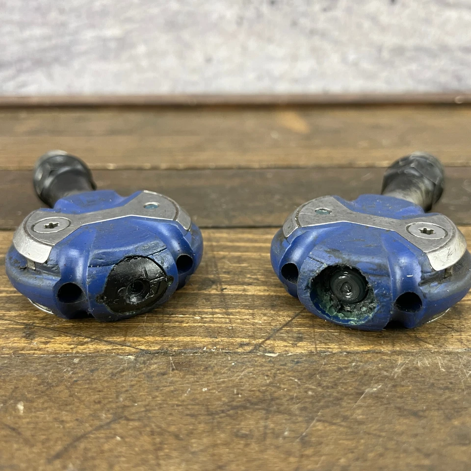 Vintage Speedplay Zero Pedals Blue Clipless Chromoly 9/16 in Race Bike 90s 00s - Image 3 of 4