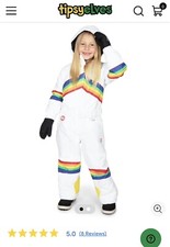 Tipsy Elves Youth Unisex Large Sunrise Shredder Snow Ski Suit Rainbow White NWT
