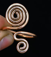 Solid Pure Copper Minimalist Healing Ring, Handmade, Unisex, Splint Ring