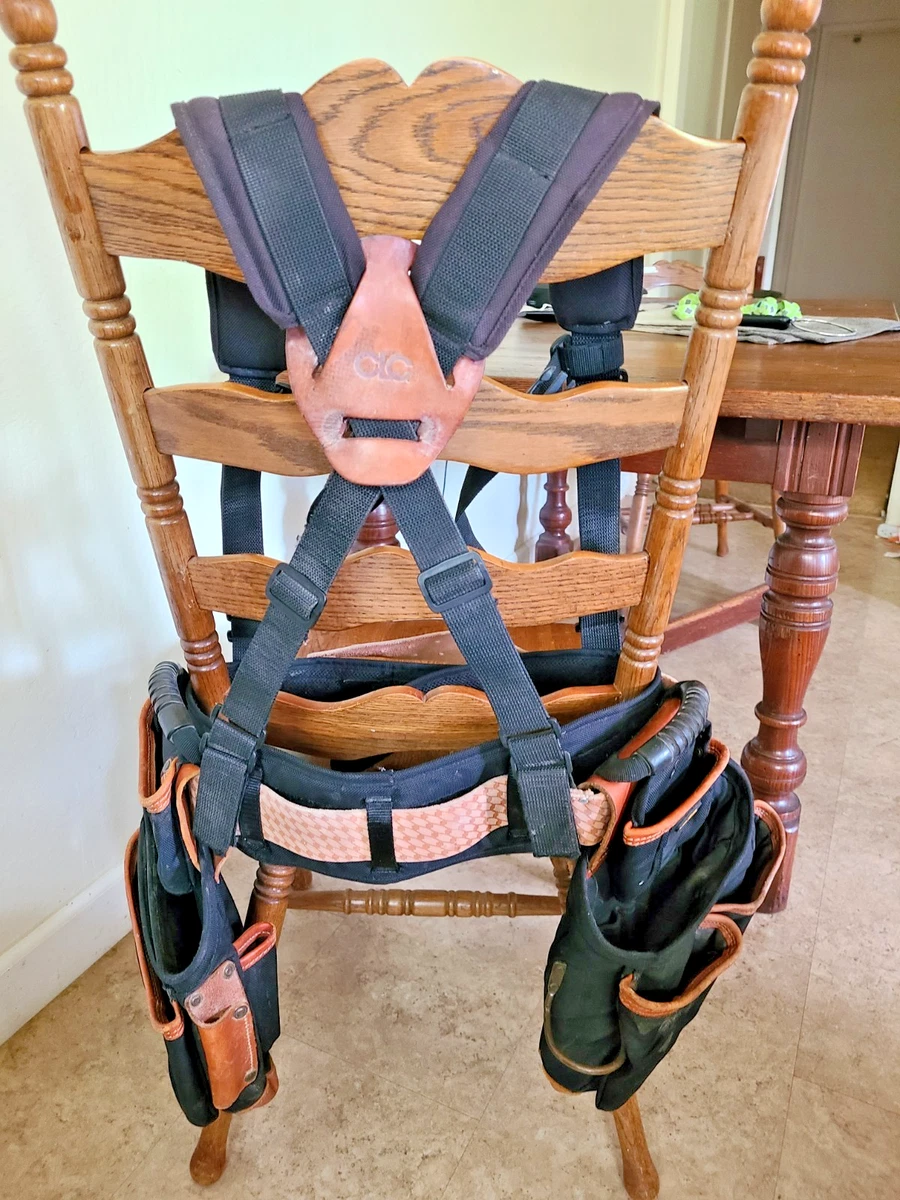 Weaver Tool Gear Tool Belt Comfort Plus Suspenders Leather Adjustable Brown