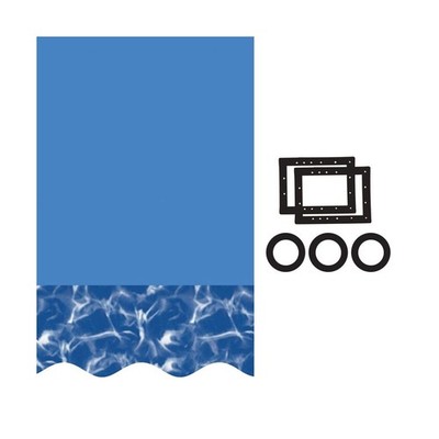 Smartline 21 ft Round Swimming Pool Liner | Swirl Bottom | Overlap Style | 48...