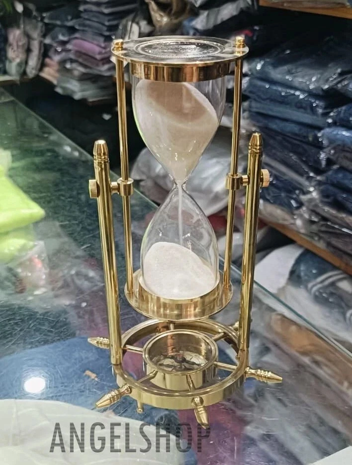 Sand Timer Hourglass Brass Nautical Maritime Hour Glass Vintage Sand Clock Gift
Opens in a new windo