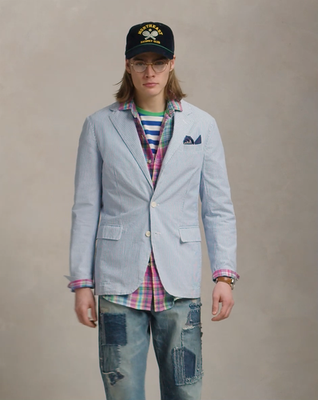 $398 NWT POLO RALPH LAUREN Men's Soft Modern Fit Seersucker Jacket