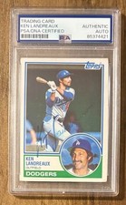 Ken Landreaux 1983 Topps #376 Auto Autograph Signed Dodgers PSA/DNA JSA RARE