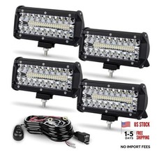 7 Inch Led Light Bar150w 25000lm Offroad Fogdriving Lights Led 4pcs-7inch