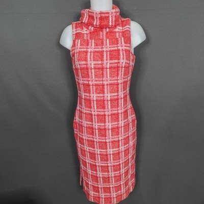 Tocca Dress 6 Red Tweed Retro Preppy Academia Quiet Luxury Timeless Old Money