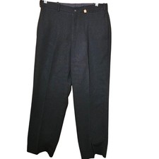 Black Flat Front Dress Pants with Pockets Size 34 x 34