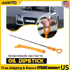 Oil DipStick &Oil Dip Stick Funnel Tube For VW Jetta Beetle Golf 2.0L 06A103663C