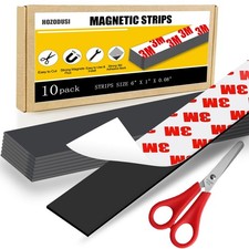Magnetic Tape with Adhesive Backing, 10PCS 1" X 6", 6 x1 10pack