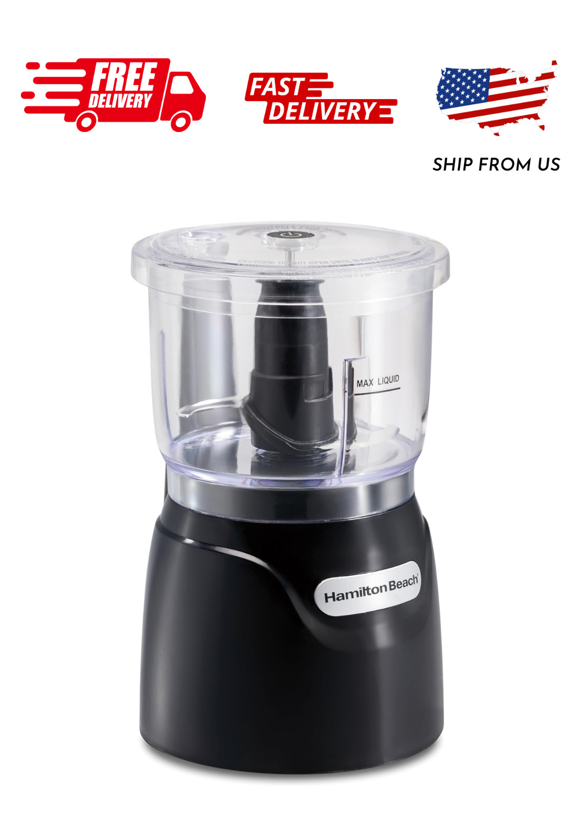 Hamilton Beach Stack & Press Electric Food Chopper & Mini Fo