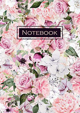Notebook: A4 Lined Journal | Soft Front Cover with Beautiful Pink Flower Illustr