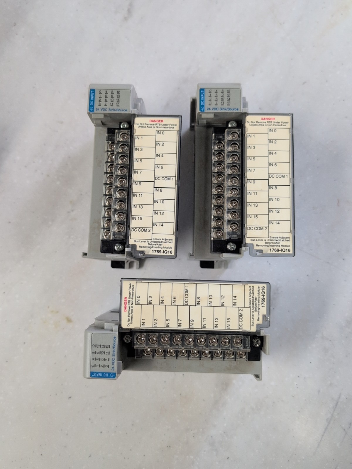 LOT OF 3 Allen Bradley 1769-IQ16 Series A Compact I/O, 16 pt. Input Modules SC$