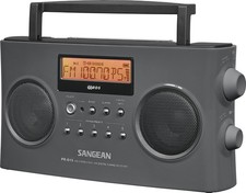 Sangean PR-D15 Digital Portable Stereo RDS Receiver Gray,Portable AM/FM Radios