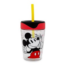 Disney Mickey Mouse Kids Spill-Proof Tumbler With Straw  Holds 18 Ounces