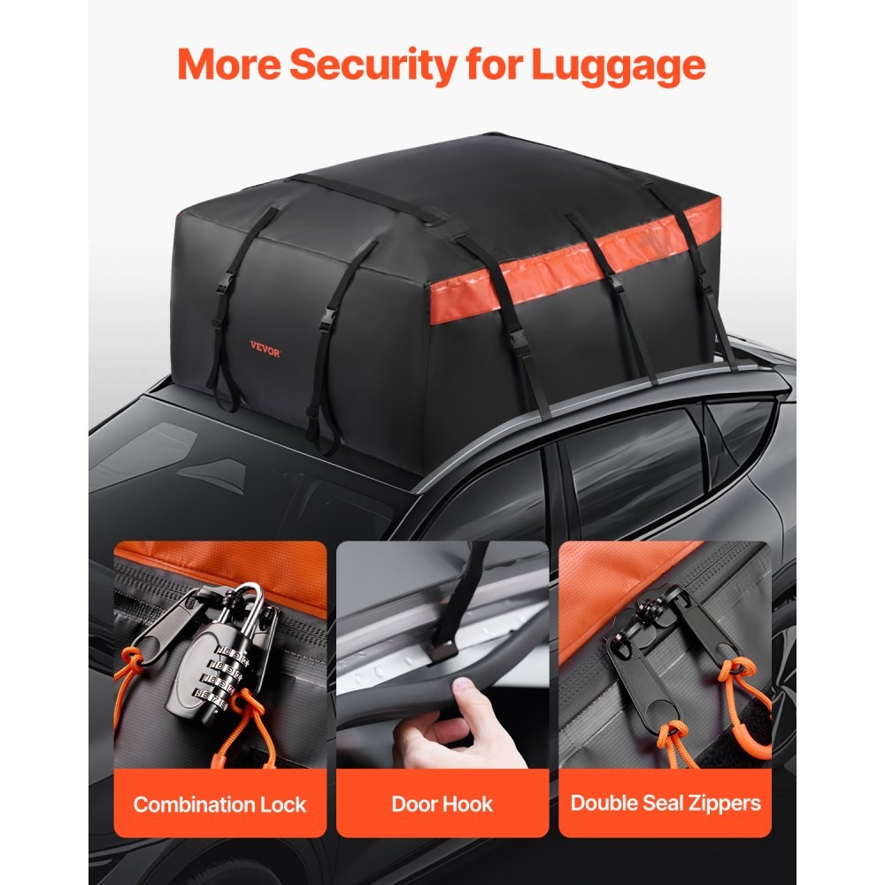 Car Rooftop Cargo Carrier Bag 20 Cubic Feet Waterproof Luggage Storage Solution