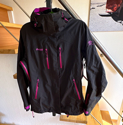 Bergans Damen Skijacke L Schwarz/Lila/Pink Kapuze RECCO Schneefang