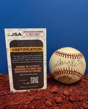 GARY PETTIS CALIFORNIA ANGELS SIGNED BASEBALL - Flaws (Wear & Tear) - JSA